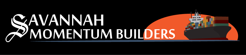 Savannah Momentum Builders - Horizontal Format Logo - Color with Dark Background